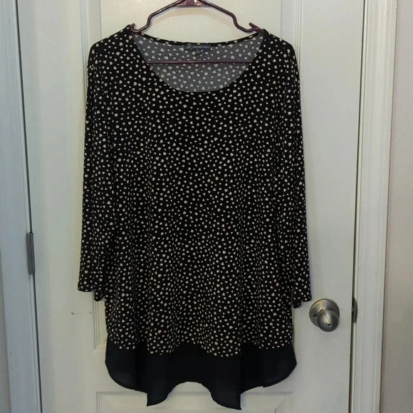 Adriana Papell heart blouse size 2x - Picture 2 of 7